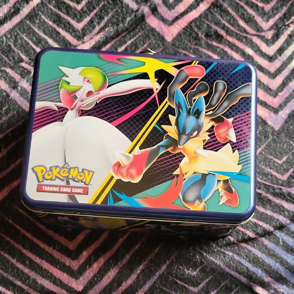 Pokemon Metal Lunchbox With Stickers And Trading CRd Covers